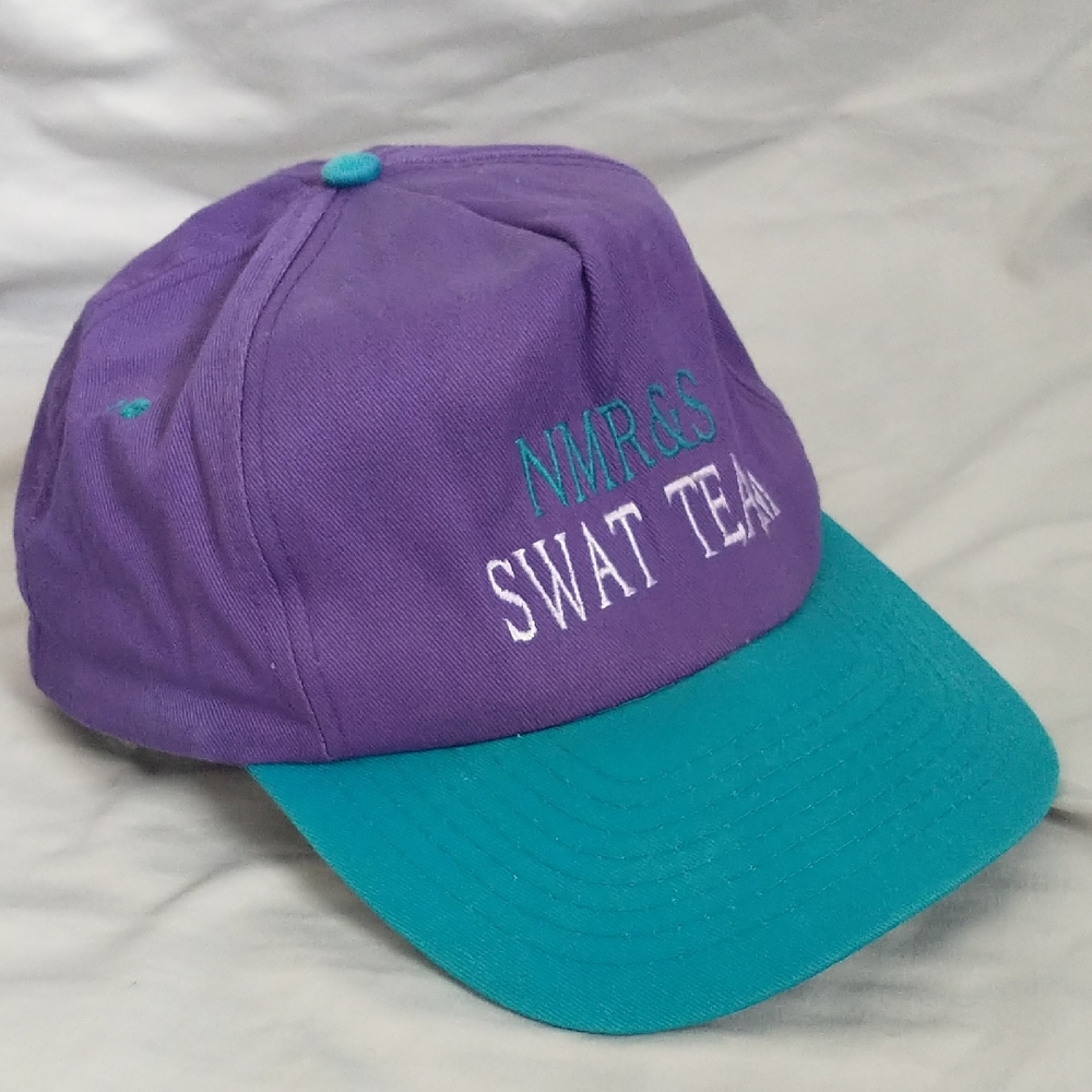 Purple and Teal Cap
